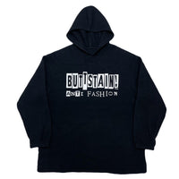 (VINTAGE) 2000'S～ buttstain REPRO MODEL LOGO EMBROIDERED PULLOVER FLEECE HOODIE
