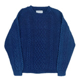 (VINTAGE) MADE IN SCOTLAND INVERALLAN 1A INDIGO COTTON HAND KNIT