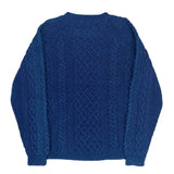 (VINTAGE) MADE IN SCOTLAND INVERALLAN 1A INDIGO COTTON HAND KNIT