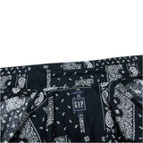 (vintage) 2021 GAP BANDANA PATTERN ALL OVER PRINT COTTON LINEN LOOP COLLAR SHORT SLEEVE BOX SHIRT