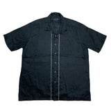 (designers) MADE IN JAPAN D'URBAN LINEN 100% LINED LOOP COLLAR SHORT SLEEVE BOX SHIRT