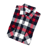 (VINTAGE) DEAD STOCK NEW 1960'S～ paddle and saddle PLAID PATTERN PRINTED FLANNEL BOX SHIRT