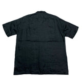 (designers) MADE IN JAPAN D'URBAN LINEN 100% LINED LOOP COLLAR SHORT SLEEVE BOX SHIRT