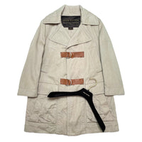 (DESIGNERS) MADE IN ITALY LOUIS VUITTON COTTON LINEN BELTED COAT AS IS WITH HANGER