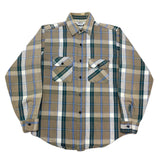 (vintage) 1980'S～ MADE IN USA FIVE BROTHER LATTICE PATTERN HEAVY FLANNEL SHIRT