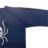 (vintage) 1960'S～ UNKNOWN SKULL SPIDER PRINT FADED SWEAT SHIRT WITH SIDE GUSSET