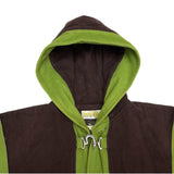 (VINTAGE) 1980'S～ Edmond Boublil DEFORMED HOOK DESIGN LATTICE PATTERN HOODED WOOL COAT
