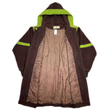 (VINTAGE) 1980'S～ Edmond Boublil DEFORMED HOOK DESIGN LATTICE PATTERN HOODED WOOL COAT