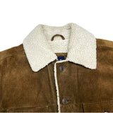 (VINTAGE) 2002 OLD GAP SUEDE SHERPA JACKET WITH 4 POCKET