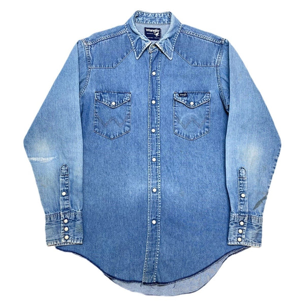 (VINTAGE) 1980'S～ WRANGLER DENIM WESTERN SHIRT
