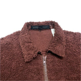 (designers) MADE IN JAPAN SWIPE ON THE QUIET SIDE ZIP STYLE TOWEL FABRIC ZIP UP SHORT SLEEVE BOX SHIRT