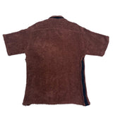 (designers) MADE IN JAPAN SWIPE ON THE QUIET SIDE ZIP STYLE TOWEL FABRIC ZIP UP SHORT SLEEVE BOX SHIRT