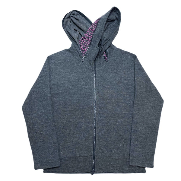 (DESIGNERS) PPFM HOOD DEFORMED DESIGN ZIP UP HOODIE