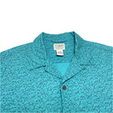 (vintage) 2000'S～ L.L.BEAN WAVE PATTERN TOTAL PATTERN PRINT LOOP COLLAR SHORT SLEEVE BOX SHIRT