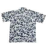 (vintage) 1990'S～ M.E. SPORT DICE PATTERN TOTAL PATTERN PRINT OPEN COLLAR SHORT SLEEVE BOX SHIRT