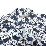 (vintage) 1990'S～ M.E. SPORT DICE PATTERN TOTAL PATTERN PRINT OPEN COLLAR SHORT SLEEVE BOX SHIRT