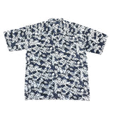 (vintage) 1990'S～ M.E. SPORT DICE PATTERN TOTAL PATTERN PRINT OPEN COLLAR SHORT SLEEVE BOX SHIRT