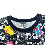 (t-shirt) 1989 MADE IN USA ROLLING STONES TOTAL PATTERN PRINT T-SHIRT