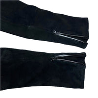 (DESIGNERS) 2008 MADE IN JAPAN UNDERCOVERISM DEER SUEDE UK TYPE DOUBLE BREASTED BIKER JACKET WITH FRINGE