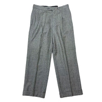 (VINTAGE) NEW MADE IN CANADA BROOKS BROTHERS GLEN PLAID 2 TUCK WOOL SLACKS