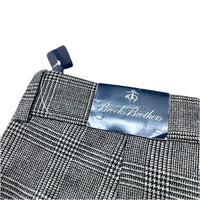 (VINTAGE) NEW MADE IN CANADA BROOKS BROTHERS GLEN PLAID 2 TUCK WOOL SLACKS