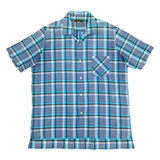 (DESIGNERS) Y's for MEN PLAID PATTERN LOOP COLLAR SHORT SLEEVE BOX SHIRT