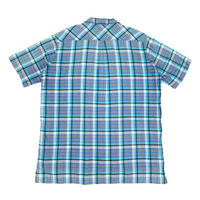 (DESIGNERS) Y's for MEN PLAID PATTERN LOOP COLLAR SHORT SLEEVE BOX SHIRT