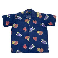 (JAPAN) 1990'S～ COLOURS by ALEXANDER JULIAN FRUIT PATTERN ALL OVER PRINT LOOP COLLAR SHORT SLEEVE BOX SHIRT