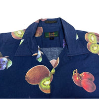 (JAPAN) 1990'S～ COLOURS by ALEXANDER JULIAN FRUIT PATTERN ALL OVER PRINT LOOP COLLAR SHORT SLEEVE BOX SHIRT