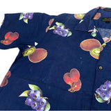 (JAPAN) 1990'S～ COLOURS by ALEXANDER JULIAN FRUIT PATTERN ALL OVER PRINT LOOP COLLAR SHORT SLEEVE BOX SHIRT
