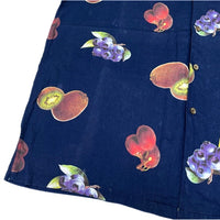 (JAPAN) 1990'S～ COLOURS by ALEXANDER JULIAN FRUIT PATTERN ALL OVER PRINT LOOP COLLAR SHORT SLEEVE BOX SHIRT