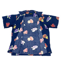 (JAPAN) 1990'S～ COLOURS by ALEXANDER JULIAN FRUIT PATTERN ALL OVER PRINT LOOP COLLAR SHORT SLEEVE BOX SHIRT