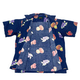 (JAPAN) 1990'S～ COLOURS by ALEXANDER JULIAN FRUIT PATTERN ALL OVER PRINT LOOP COLLAR SHORT SLEEVE BOX SHIRT