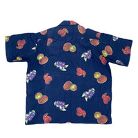 (JAPAN) 1990'S～ COLOURS by ALEXANDER JULIAN FRUIT PATTERN ALL OVER PRINT LOOP COLLAR SHORT SLEEVE BOX SHIRT