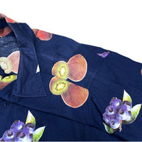(JAPAN) 1990'S～ COLOURS by ALEXANDER JULIAN FRUIT PATTERN ALL OVER PRINT LOOP COLLAR SHORT SLEEVE BOX SHIRT