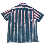 (vintage) 2000'S～ UNKNOWN COTTON LINEN STRIPED PATTERN SHORT SLEEVE ANARCHY SHIRT