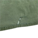 (vintage) 1968 US ARMY JUGLE FATIGUE 4th RIP STOP JACKET WITH NAVY PATCH, SEABEES EMBROIDERY