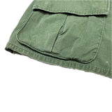 (vintage) 1968 US ARMY JUGLE FATIGUE 4th RIP STOP JACKET WITH NAVY PATCH, SEABEES EMBROIDERY