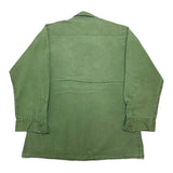 (vintage) 1968 US ARMY JUGLE FATIGUE 4th RIP STOP JACKET WITH NAVY PATCH, SEABEES EMBROIDERY