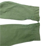 (vintage) 1968 US ARMY JUGLE FATIGUE 4th RIP STOP JACKET WITH NAVY PATCH, SEABEES EMBROIDERY