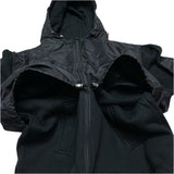 (designers) 1990'S～ MADE IN ITALY ICEBERG LAYERED STYLE ZIP UP HOODIE SWEAT SHIRT WITH HOOD LOGO PATCHED