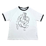 (designers) 2023 MADE IN JAPAN SASQUATCH FABRIX PICASSO STYLE EROTIC PRINT RINGER T-SHIRT