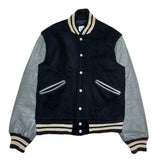 (VINTAGE) 1980'S～ MADE IN USA BUTWIN SLEEVE LEATHER PLAIN VARSITY JACKET