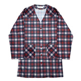 (designers) 2016 PHENOMENON PLAID PATTERN LONG LENGTH MESH CARDIGAN