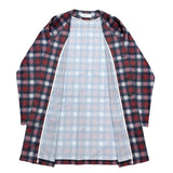 (designers) 2016 PHENOMENON PLAID PATTERN LONG LENGTH MESH CARDIGAN