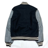 (VINTAGE) 1980'S～ MADE IN USA BUTWIN SLEEVE LEATHER PLAIN VARSITY JACKET
