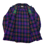 (designers) 2000 MADE IN JAPAN COMME des GARCONS HOMME 3 TYPES OF PLAID PATTERN PANELED MILLED WOOL SHIRT