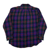 (designers) 2000 MADE IN JAPAN COMME des GARCONS HOMME 3 TYPES OF PLAID PATTERN PANELED MILLED WOOL SHIRT