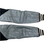 (VINTAGE) 1980'S～ MADE IN USA BUTWIN SLEEVE LEATHER PLAIN VARSITY JACKET