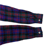 (designers) 2000 MADE IN JAPAN COMME des GARCONS HOMME 3 TYPES OF PLAID PATTERN PANELED MILLED WOOL SHIRT